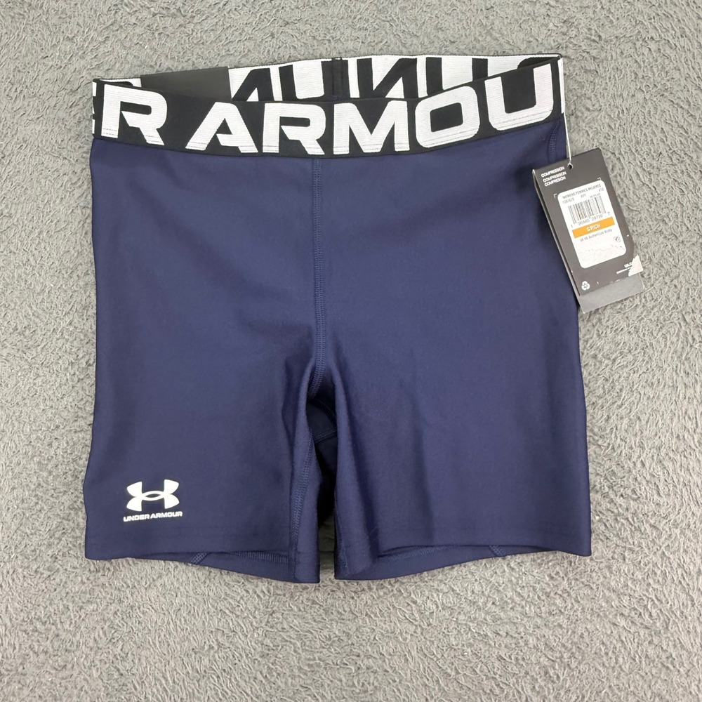 Under Armour Compression Shorts Womens S Navy‎ Blue HG Authentics Middy 1383628